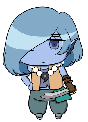 Aerona Dewdrop - My OC, drawn in Riyo's art style